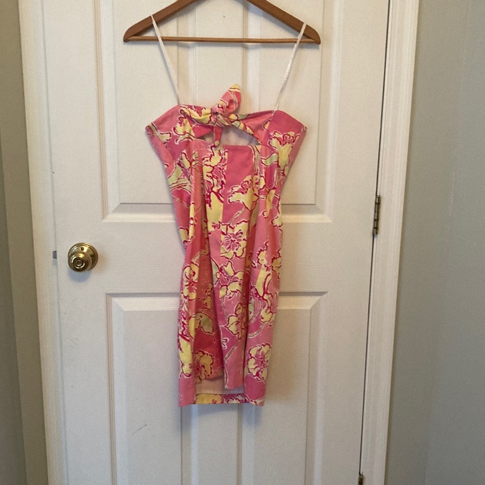Womens Lilly Pulitzer Pink and Yellow Dress